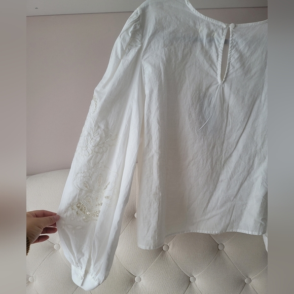 NWT Sz XL Ultrapink Embroidered Cotton Top In Cream - Picture 4 of 16